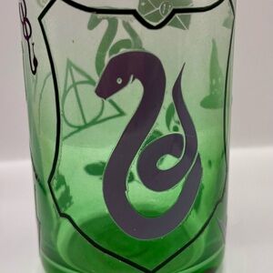 16oz Glass Green Tumbler- Slythrn- Harry Potter